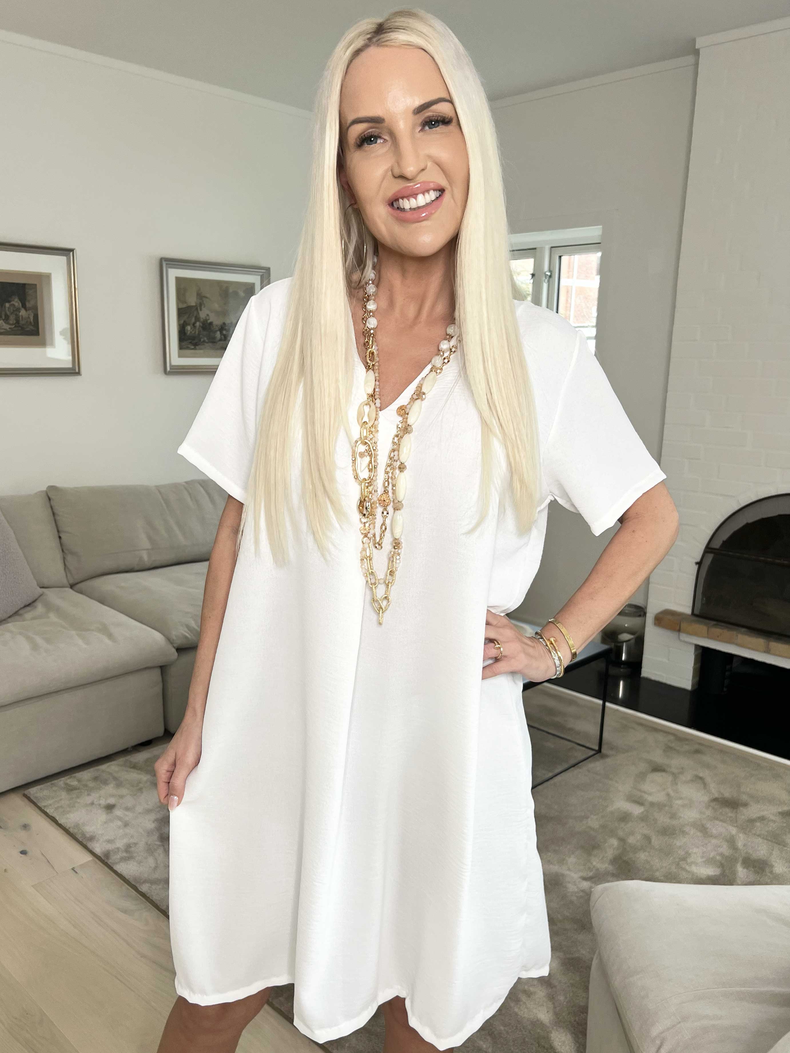 Eldina - Let ensfarvet tunikakjole